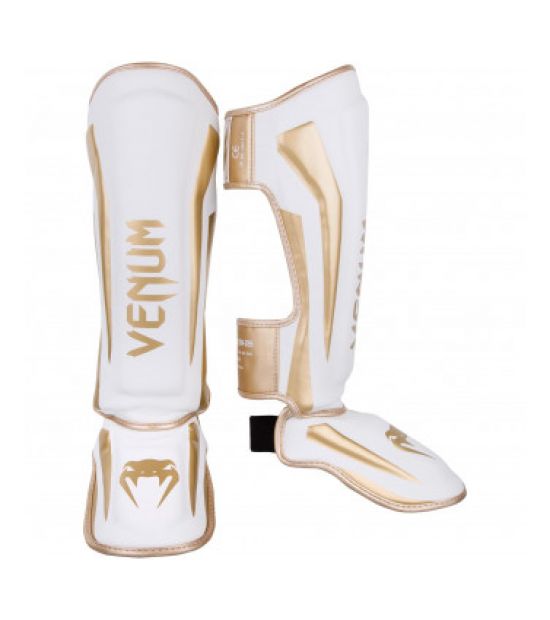 Накладки на ноги   VENUM ELITE STANDUP SHINGUARDS - WHITE/GOLD Накладки на ноги   VENUM ELITE STANDUP SHINGUARDS - WHITE/GOLD